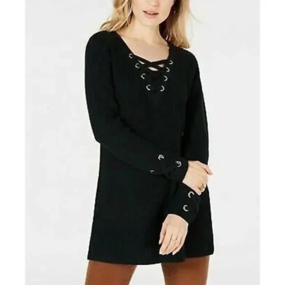Style & Co. Sweaters - Style & Co. Womens Lace-up Tunic Sweater Green Size S NWT